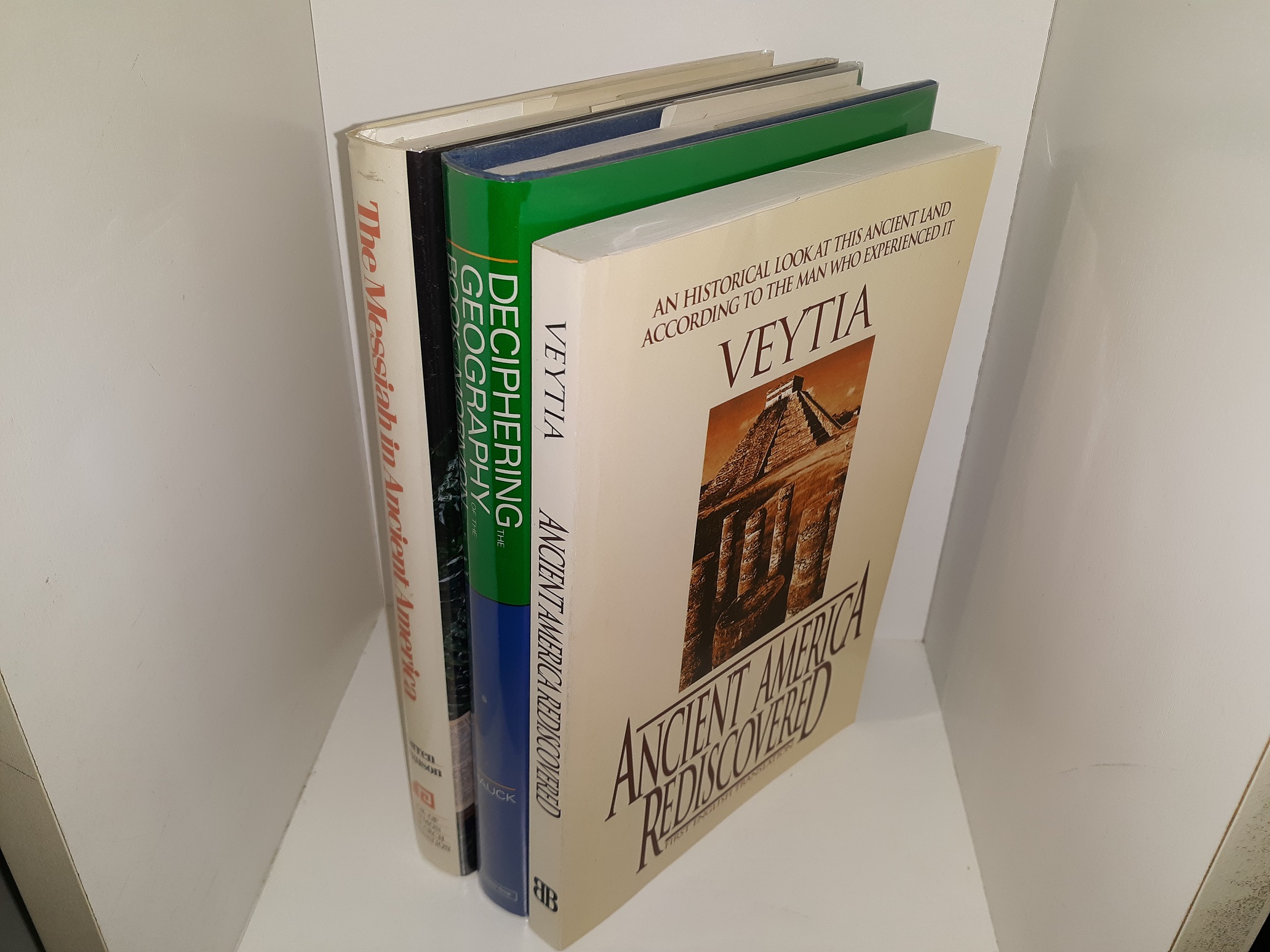 3 LDS Books on Book of Mormon Geography: Ancient America Rediscovered: An Historical Look at this Ancient Land According to the Man Who Experienced It / Deciphering the Geography of the Book of Mormon / The Messiah in Ancient America (See Details)