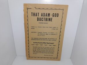 That Adam-God Doctrine in Mormon Records — (Booklet)