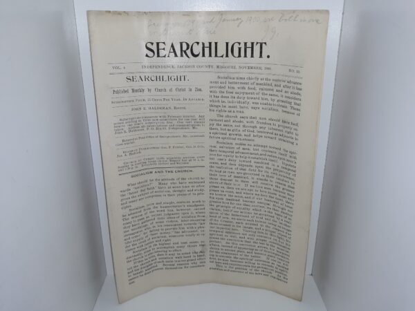 Searchlight: Vol. 4, No. 10, Independence, Jackson County, Missouri, November, 1899 (1899)