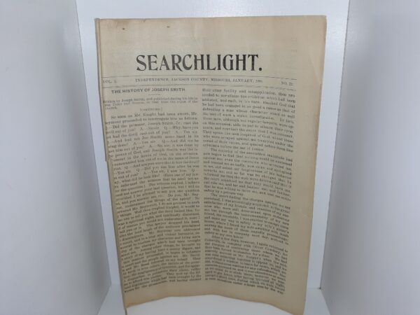 Searchlight: Vol. 3, No. 12, Independence, Jackson County, Missouri, January, 1899 (Uncut) (1899)