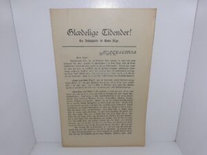 Glædelige Tidender!: En Indbydelse til Guds Rige (Danish: Happy Times!: An Invitation to the Kingdom of God) (Pamphlet) (Uncut) (1908)