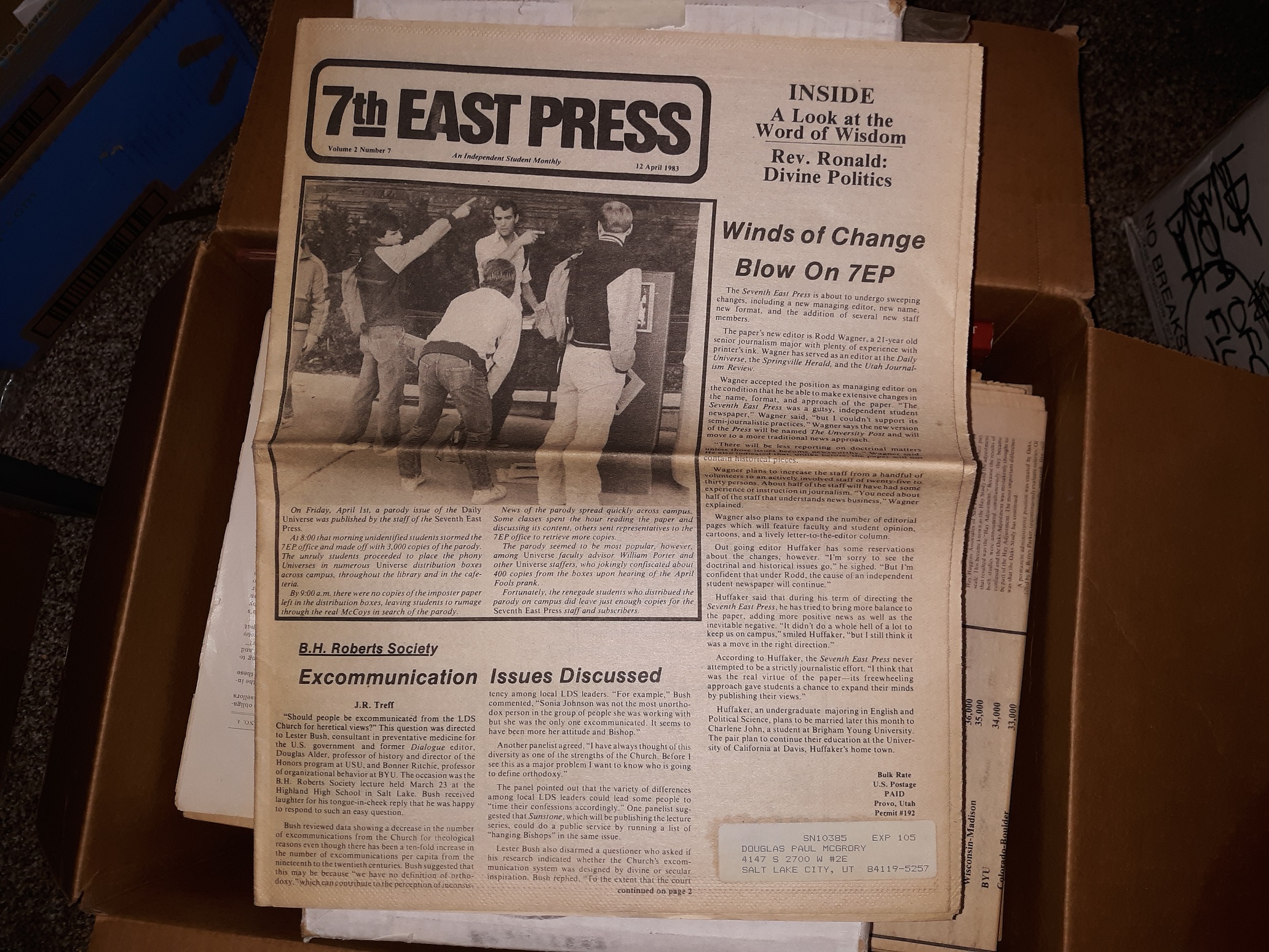7th East Press: Vol. 2, No. 7, 12 April, 1983 (Newspaper) (1983)