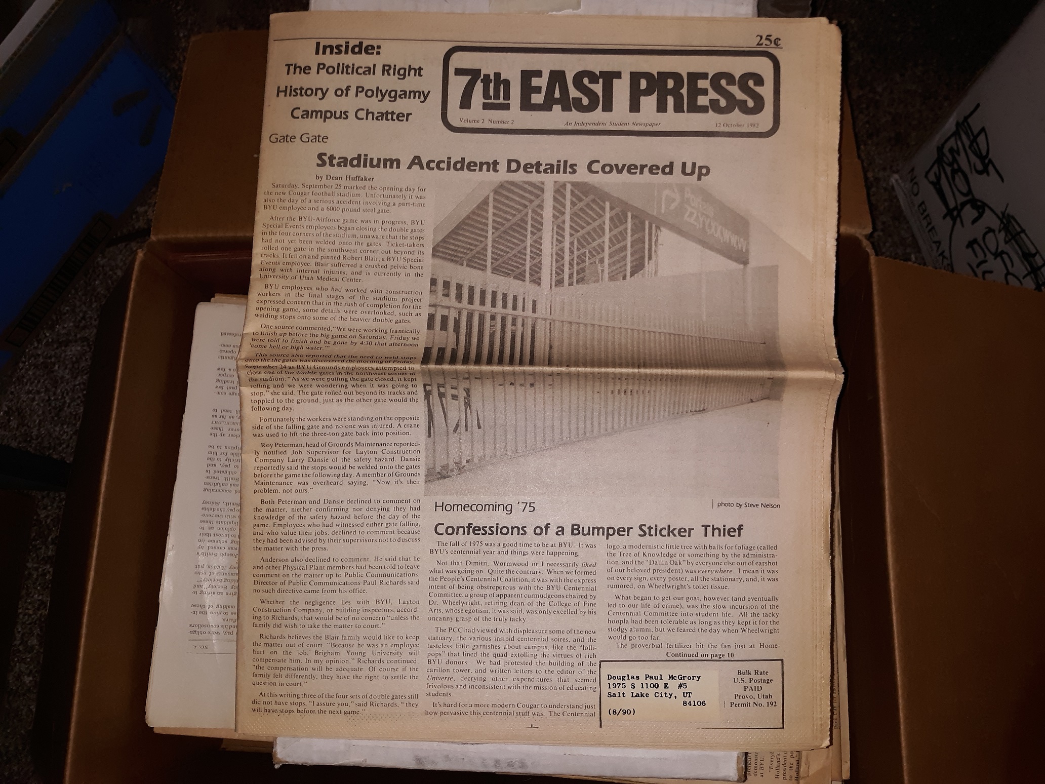 7th East Press: Vol. 2, No. 2, 12 October, 1982 (Newspaper) (1982)