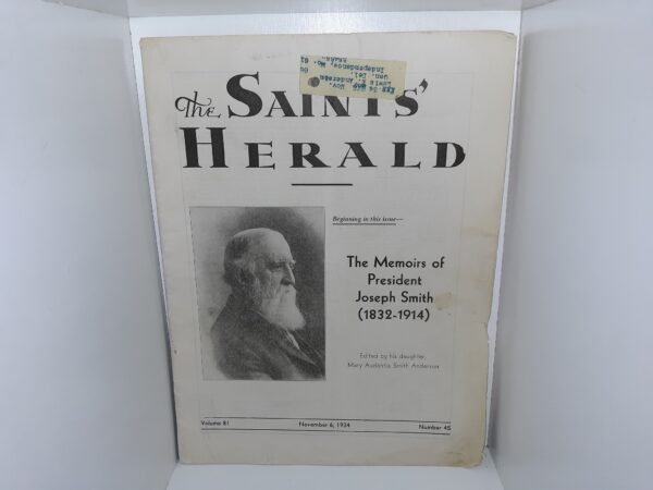 The Saints’ Herald: Vol. 81, No. 45, November 6, 1934 (1934)