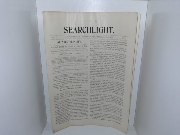 Searchlight: Vol. 4, No. 4, Independence, Jackson County, Missouri, May, 1899 (1899)