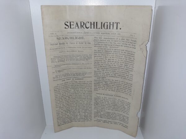 Searchlight: Vol. 4, No. 6, Independence, Jackson County, Missouri, July, 1899 (1899)