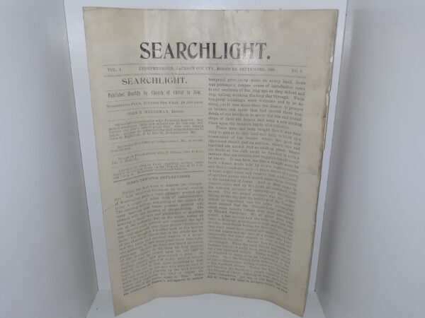 Searchlight: Vol. 4, No. 8, Independence, Jackson County, Missouri, September, 1899 (1899)