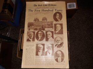 The Salt Lake Tribune: 1830-1930 Centennial Section: Salt Lake City, Utah, Sunday Morning, April 6, 1930 (Newspaper) (1930)