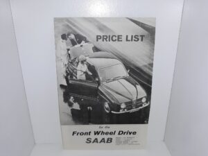 Price List for the Front Wheel Drive SAAB (Pamphlet) (1968)
