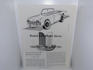 Triumph TR-4/4A/250Road & Track Owner Survey (Unbound)