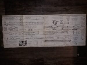 A Cleveland ~ Designed 3/16″ Scale Railway Model RTB-2 Union Pacific Streamlined Train Fold-Up Chart