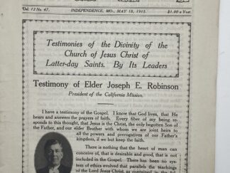 Liahona Vol. 12 No. 47 May 18, 1915