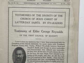 Liahona Vol. 12 No. 22 November 24, 1914