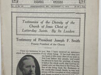Liahona Vol. 12 No. 25 December 15, 1914