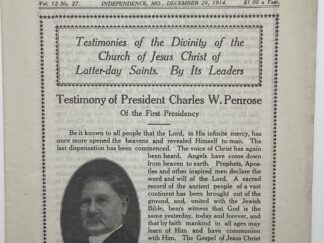 Liahona Vol. 12 No. 27 December 29, 1914