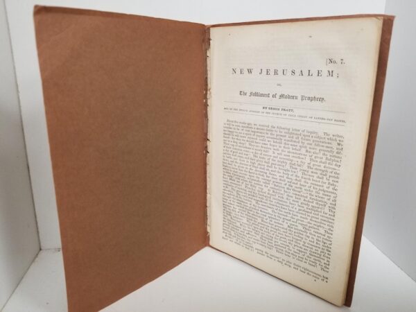 1849 — New Jerusalem; Or, The Fulfilment of Modern Prophecy — Orson Pratt — Pamphlet Bound Into Generic Covers
