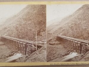 Stereoview — #803 — Devil’s Gate, Lower Weber Canyon, Looking West — Union Pacific Railroad