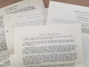 4 Typed Papers by Kate B. Carter:  The Nauvoo Legion, Flowers of Utah, Migration West and Perpetual Immigration Fund, Duties of Camp Historians