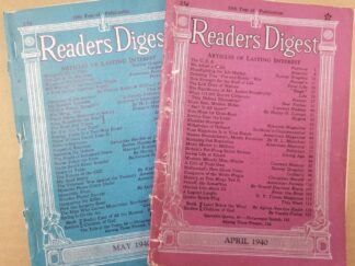 Reader's Digest -- April & May 1940 -- 2 Sections with Condensed Version of "The Children of God" About the Mormons -- by Vardis Fisher