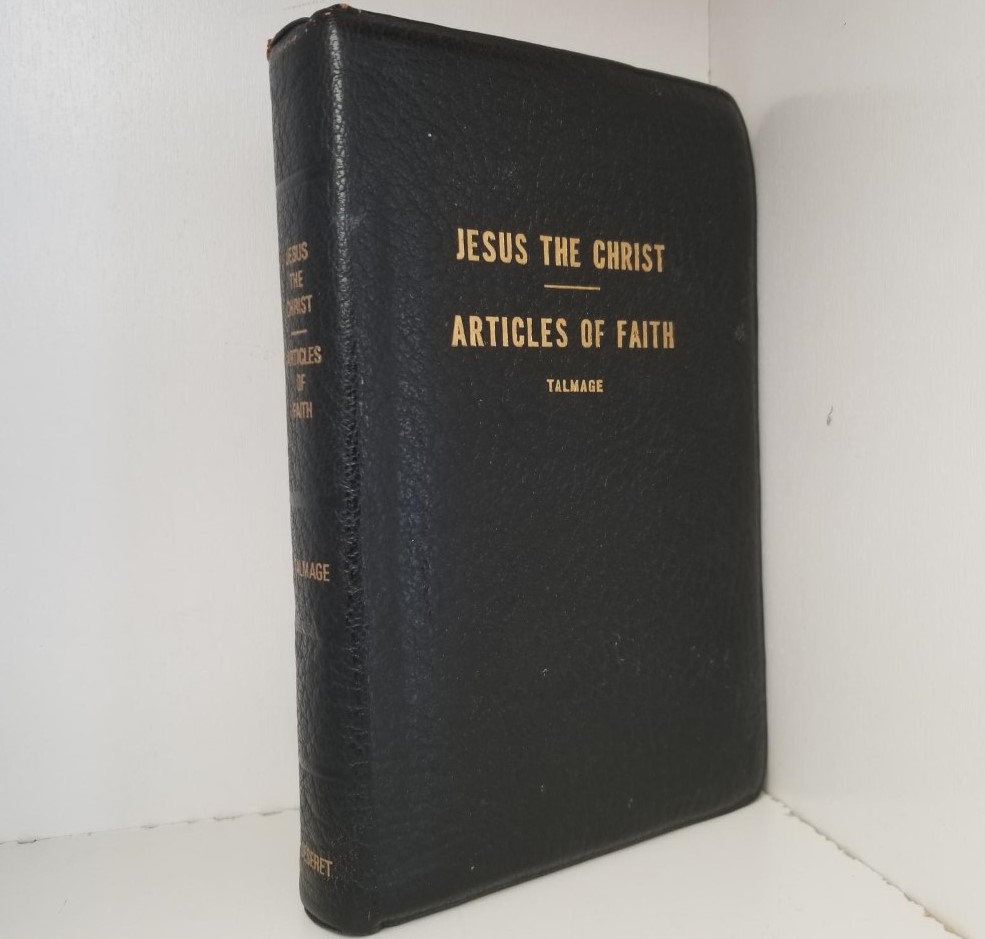 1971 — Jesus the Christ / Articles of Faith — 2-in-1 Black Bendable Leather Binding — James E. Talmage