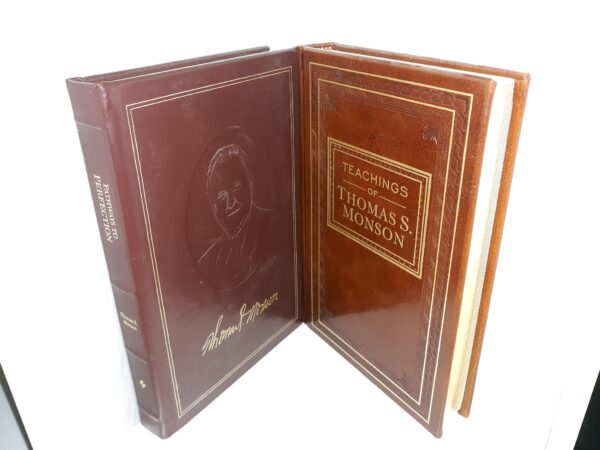 2 LDS Leather Books Concerning Thomas S. Monson: Pathways to Perfection / Teachings of Thomas S. Monson (See Details)