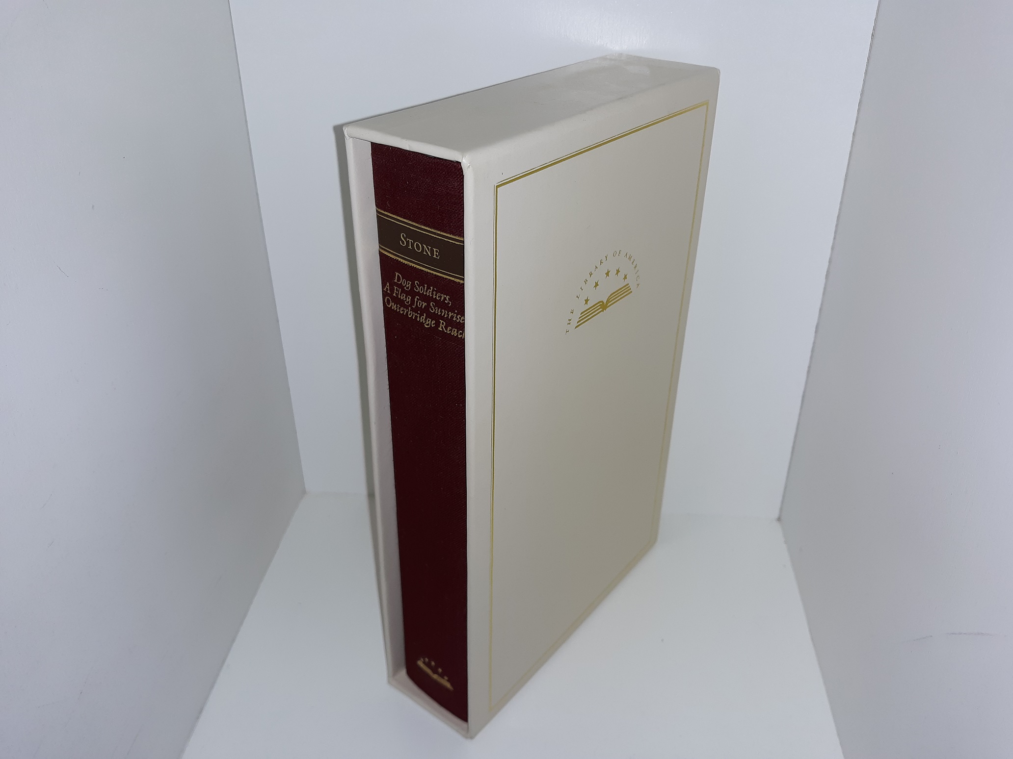 Robert Stone: Dog Soldiers, A Flag for Sunrise, Outerbridge Reach (In Slip-Box) (2020) ~ Edited by Madison Smart Bell