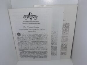 3 Issues of Daughters of Utah Pioneers Lessons: The Woman’s Exponent / Markers, placed by the Daughters of Utah Pioneers / Historic Cosumnes and the Slough House Pioneer (See Details)