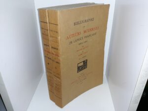 2 Vols. of Bibliographie des Auteurs Modernes de Langue Française (French: Bibliography of Modern Authors of French Language) (Uncut) (See Details)