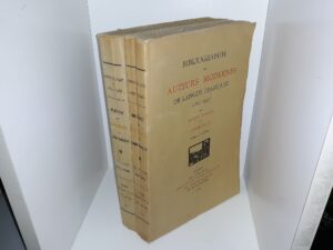 2 Vols. of Bibliographie des Auteurs Modernes de Langue Française (French: Bibliography of Modern Authors of French Language) (Uncut) (See Details)