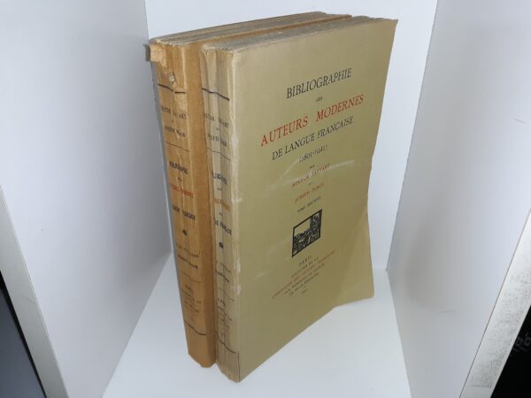 2 Vols. of Bibliographie des Auteurs Modernes de Langue Française (French: Bibliography of Modern Authors of French Language) (Uncut) (See Details)