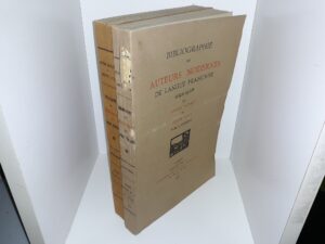 2 Vols. of Bibliographie des Auteurs Modernes de Langue Française (French: Bibliography of Modern Authors of French Language) (Uncut) (See Details)