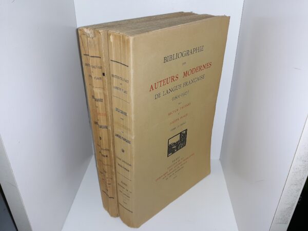 2 French Books: Bibliographie des Auteurs Modernes De Langue Française (1801-1927): 1928 / Bibliographie des Auteurs Modernes De Langue Française (1801-1927): 1930 (See Details)