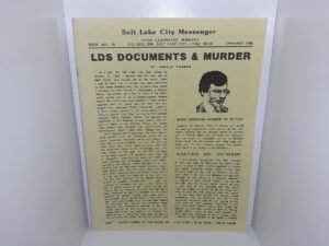 Salt Lake City Messenger: Issue No. 59, January 1986