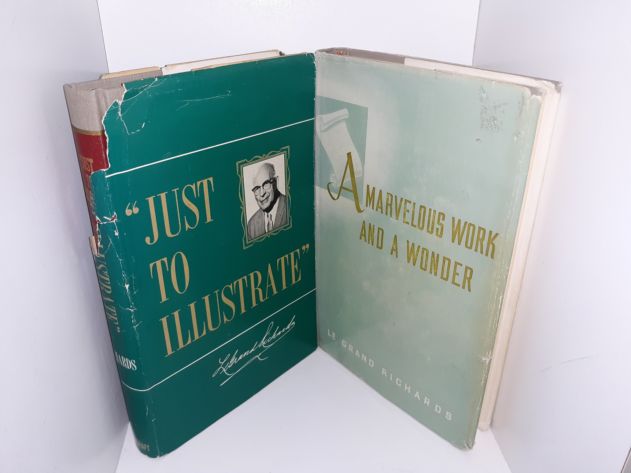 2 LDS Books by LeGrand Richards: “Just to Illustrate” / A Marvelous Work and a Wonder (See Details)