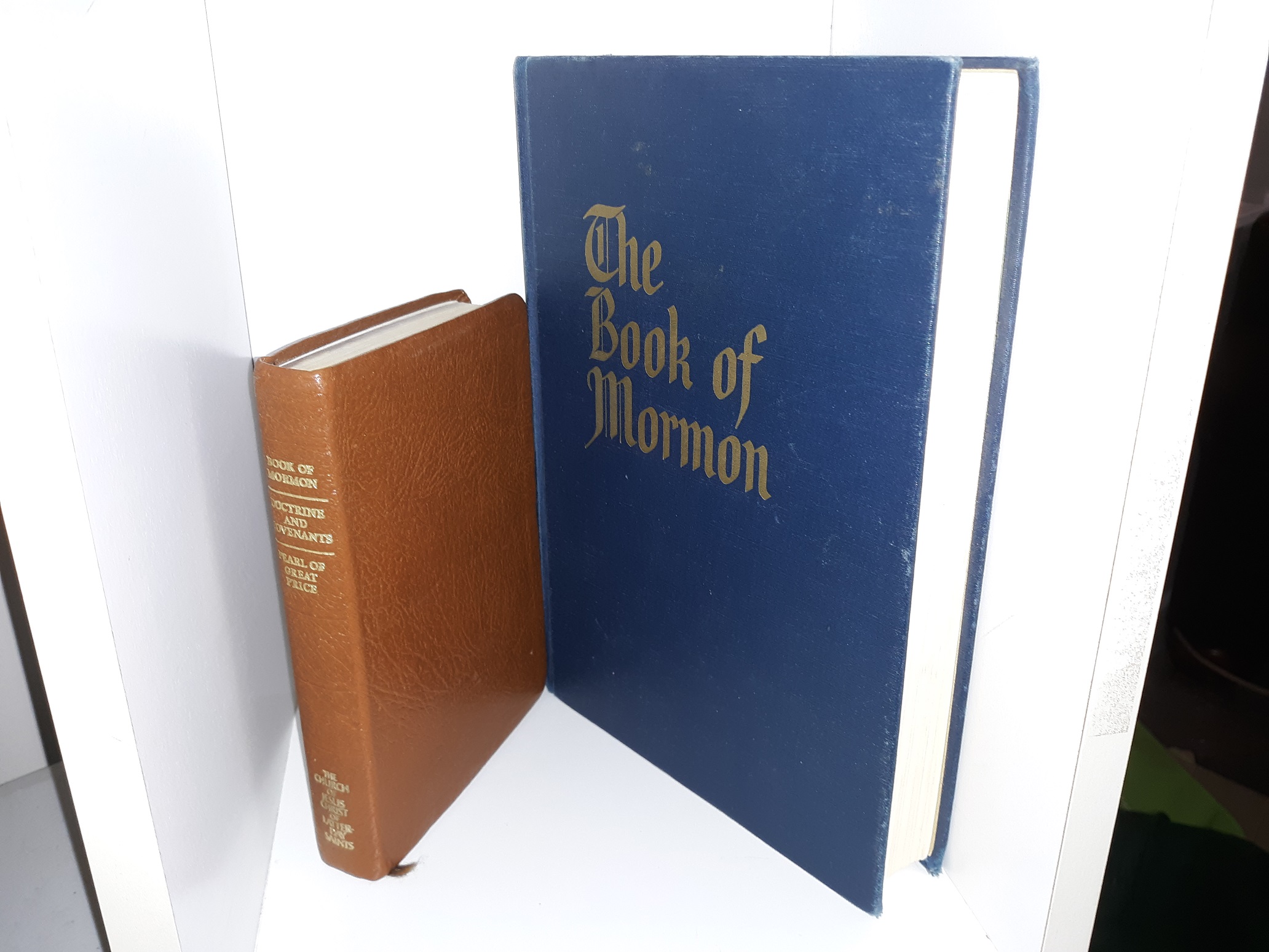 2 LDS Books: LDS, Brown Vinyl Triple Combination / The Book of Mormon ...