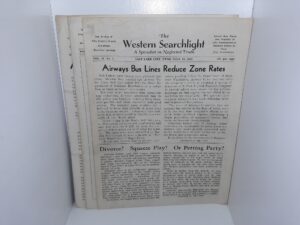 3 Issues of The Western Searchlight (Unbound) (See Details)