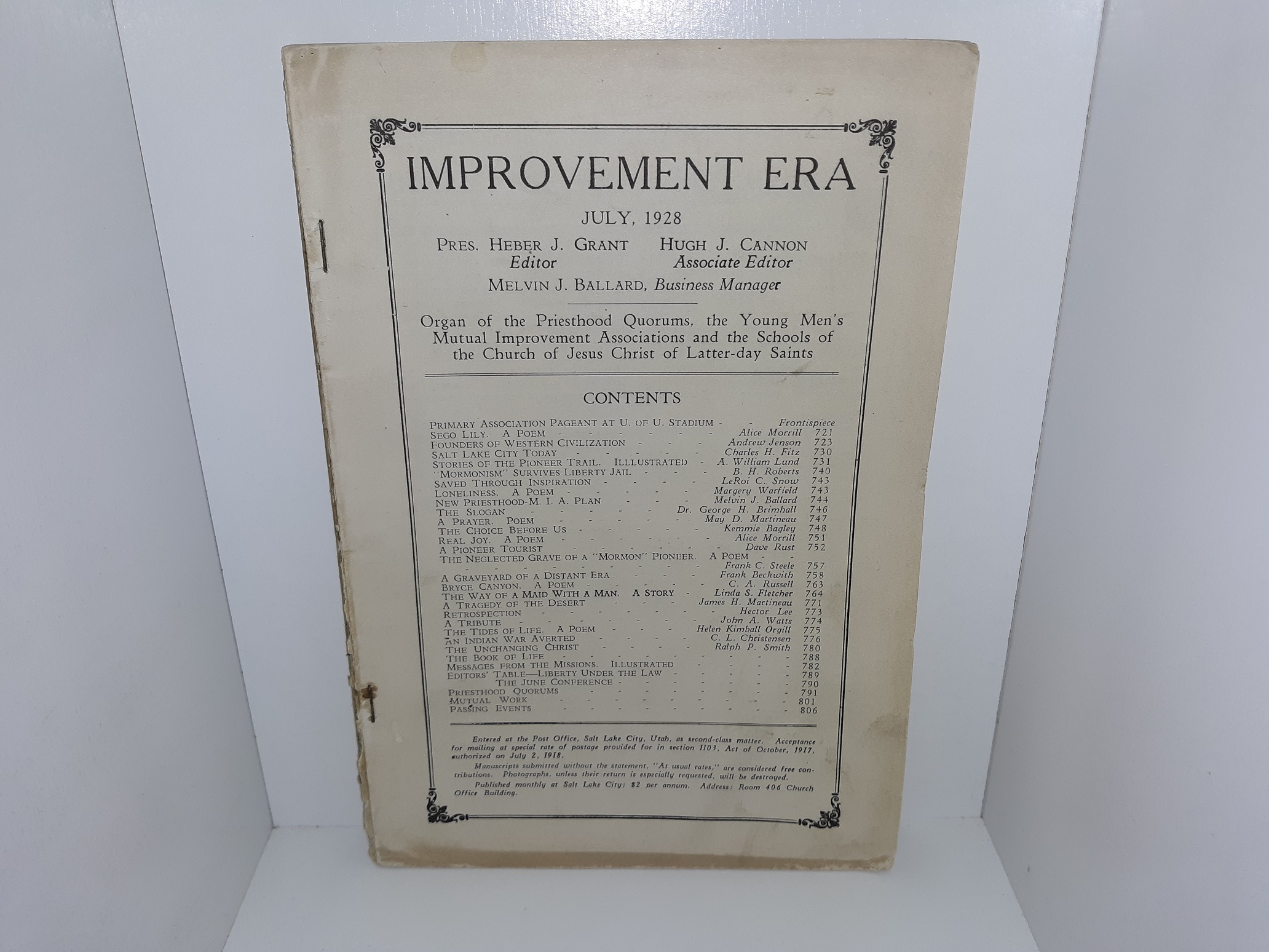 Improvement Era: Vol. 31, No. 9, July, 1928 (1928)