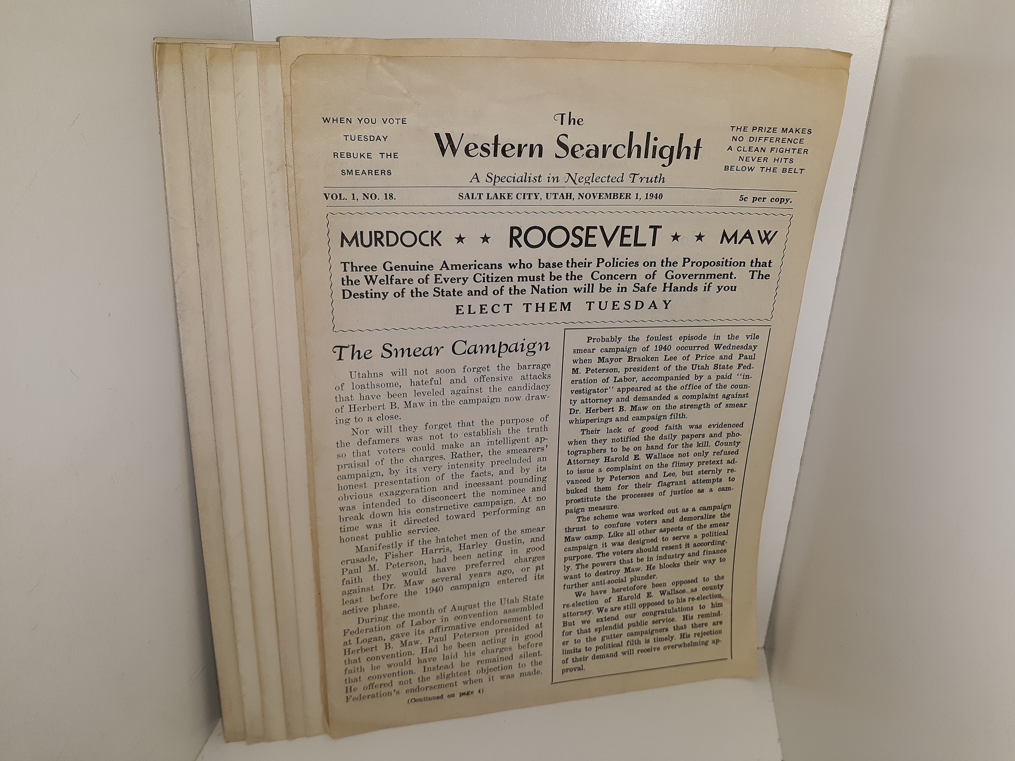 10 Issues of The Western Searchlight (Unbound) (See Details)