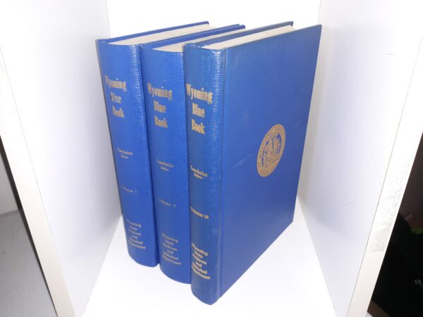 Wyoming Blue Book 3 Vol. Set (1974) ~ Edited by Virginias Cole Trenholm