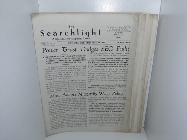 10 Issues of The Searchlight: A Specialist in Neglected Truth (Unbound) (See Details)