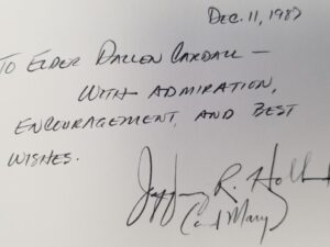 1985 — However Long and Hard the Road — Inscribed & Signed by Elder Jeffrey R. Holland