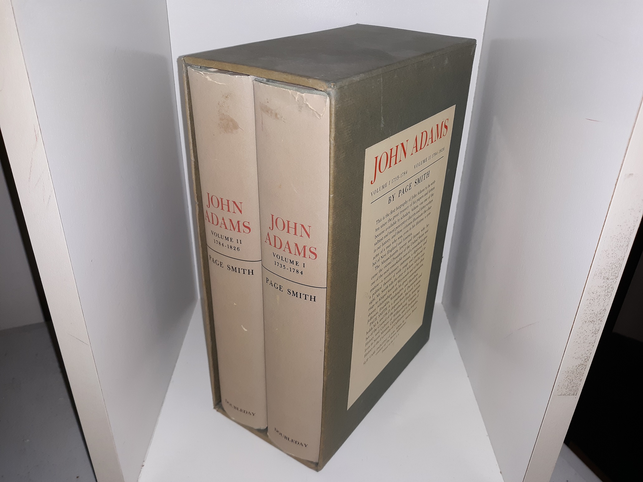 John Adams 2 Vol. Set (1962-1963) ~ by Page Smith