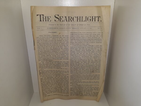 The Searchlight: Vol. 2, No. 12, Independence, Jackson County, Missouri, January 10, 1898 (1898)