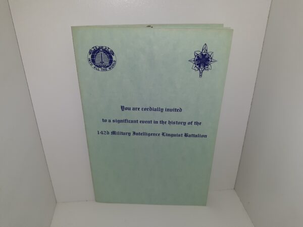 Invitation to the First Annual 142d Military Intelligence Linguist Battalian National Hale Day Celebration (Card) (1985)