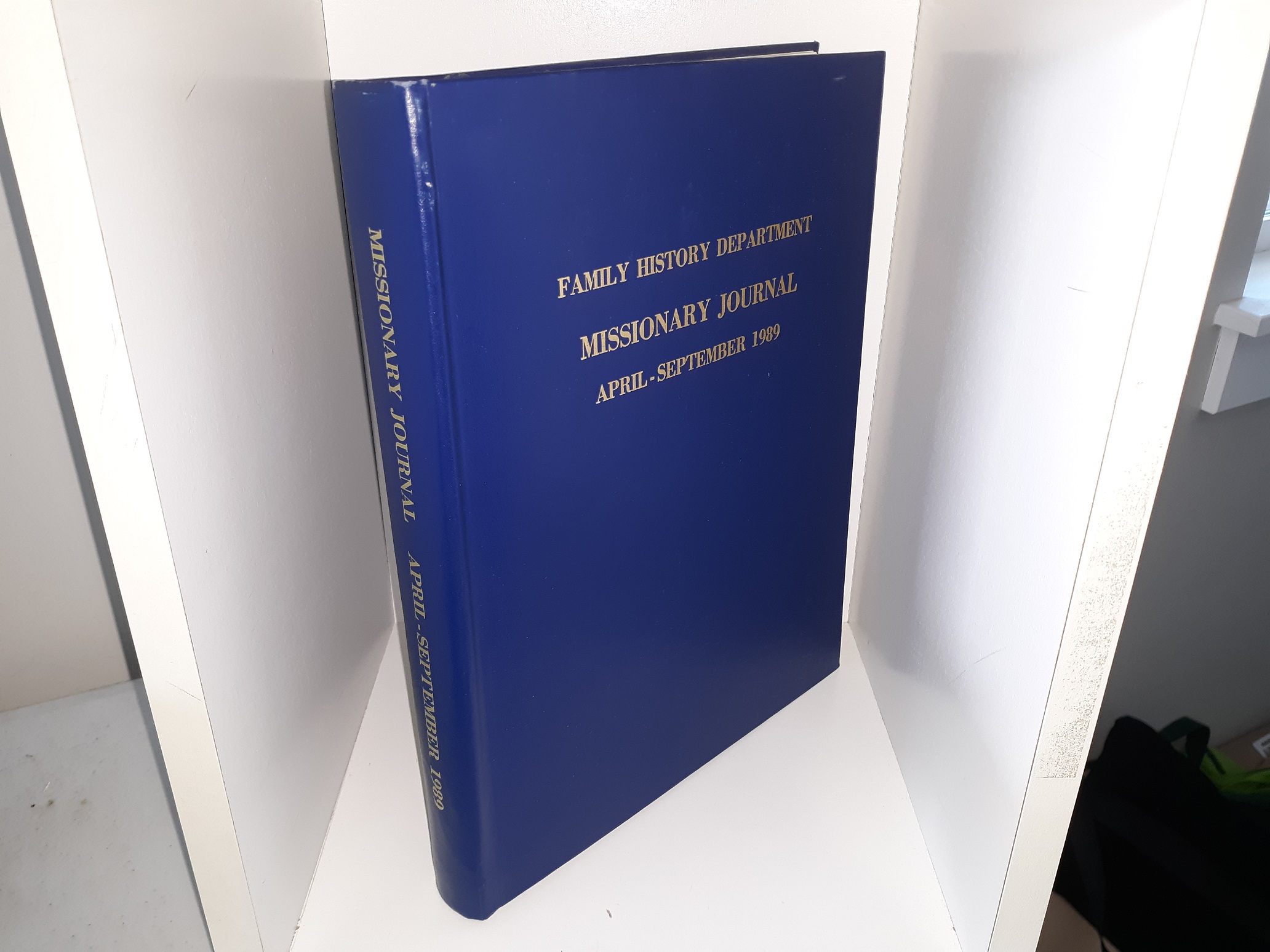 Family History Department: Missionary Journal, April-September 1989 (1989)