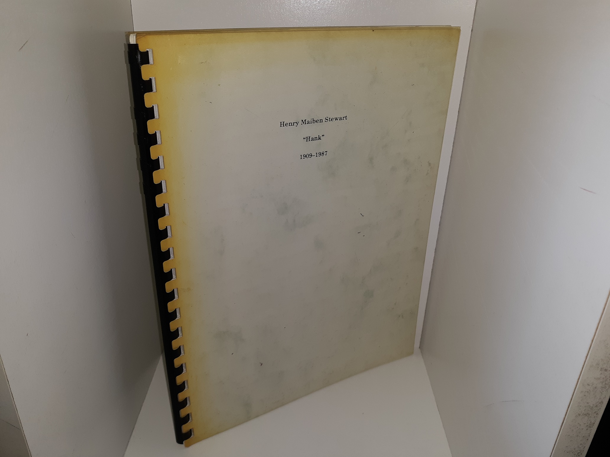 Henry Maiben Stewart “Hank”: 1909-1987 (1991) ~ by Patti