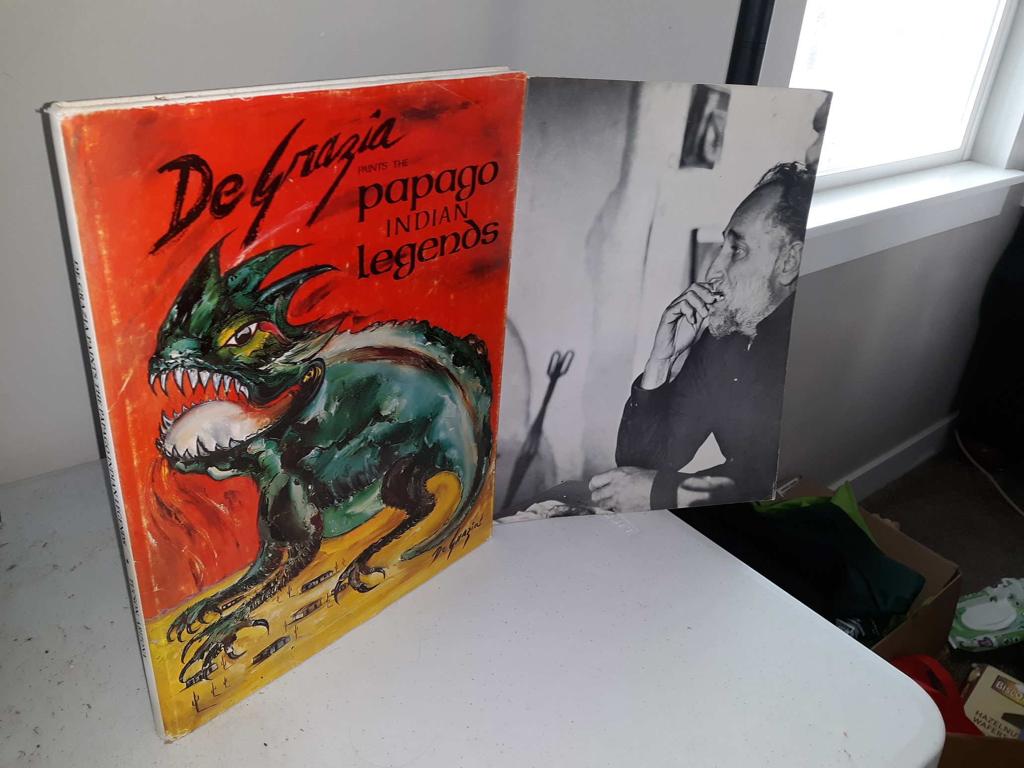 2 Signed Books by or About Artist De Grazia: De Grazia Paints the Papago Indian Legends / De Grazia in Chiaroscuro: Photographic Studies by George Kew (See Details)