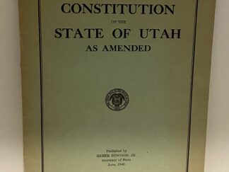 Constitution of the State of Utah (1949)