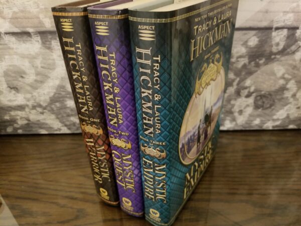 The Bronze Canticles Complete Set: Mystic Warrior, Mystic Quest, Mystic Empire --- Inscribed by Authors Tracy & Laura Hickman to LDS Film Maker Richard Dutcher & His Wife Gwen