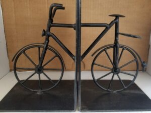 Metal Book Ends — Bicycle — [Weighs 4 Pounds, 8 Ounces]